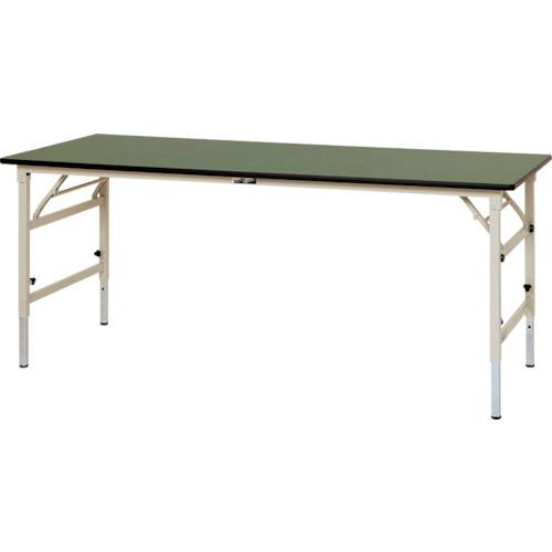 (送料別途)(直送品)ヤマテック ワークテーブル折りたたみタイプ リノリューム天板W1500×D90...