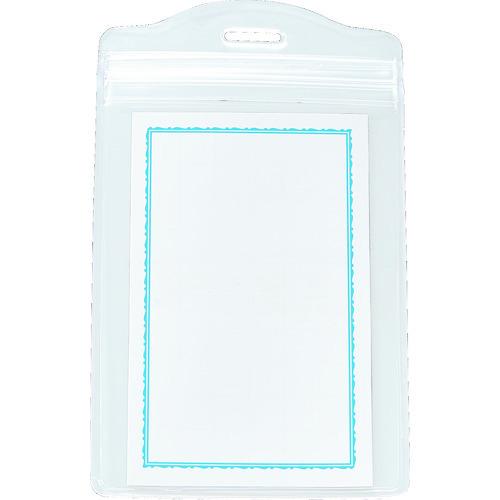 TRUSCO ソフト名札ケースファスナー付 縦名刺サイズ 10枚入 TNH-42