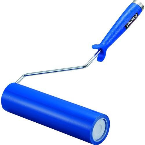 TRUSCO クリーンルーム用粘着ローラー8インチ用ハンドル 粘着ローラー青1巻付 2重袋入 CNR...