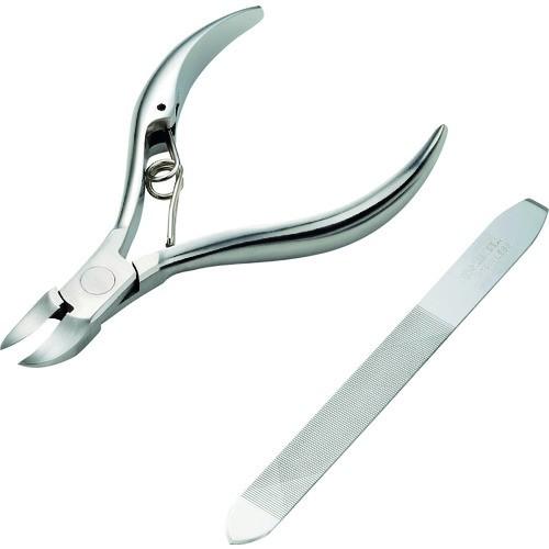 GREENBELL ステンレス製ニッパーつめきり&amp;ツメヤスリセット G-1027