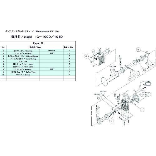 ULVAC G-100D用メンテナンスキットB 1Φ G-100D MAINTENANCEKIT B