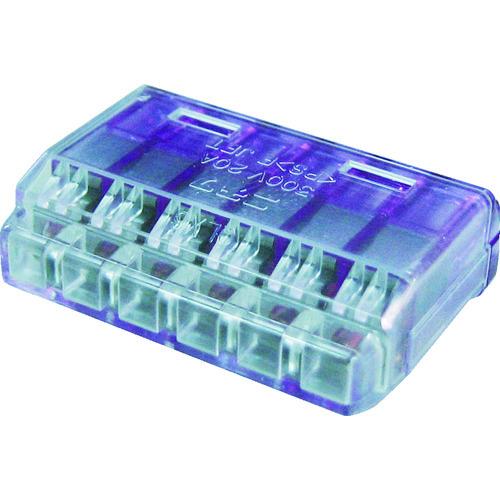 ニチフ クイックロック 差込形電線コネクタ 極数6 紫透明 20個入 QLX 6
