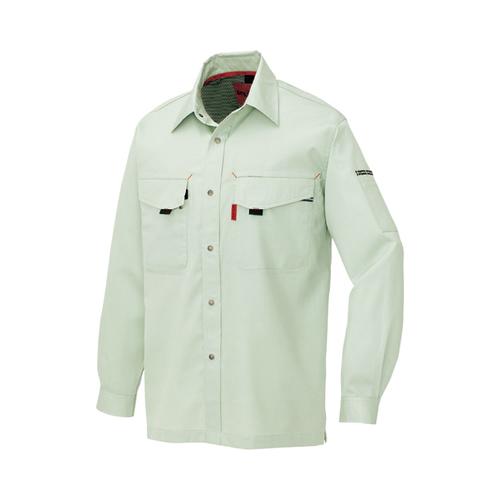 長袖シャツ 薄地 男女兼用 アースグリーン LL AZ-5535-005-LL アイトス AITOZ