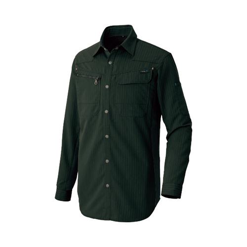 長袖シャツ 薄地 カーキ ブラック M AZ-30635-010-M アイトス AITOZ