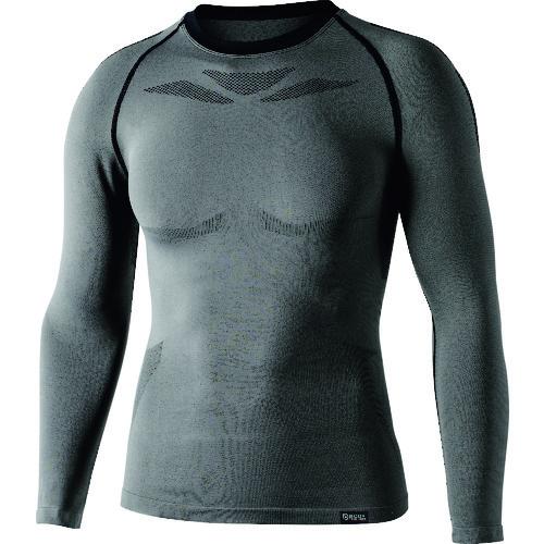 おたふく BTデュアルクロス ロングスリーブクルーネックシャツ グレー/ブラック L〜XL JW-5...