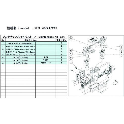 ULVAC DTC-21/21K用メンテナンスキット DTC-21/21K MAINTENANCEK...