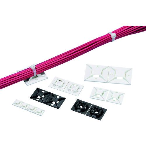 パンドウイット マウントベース アクリル系粘着テープ付き 黒 50個入り 10袋 ABM3H-AT-...