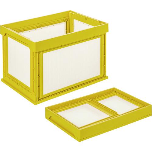 KUNIMORI プラダン折畳みコンテナ パタコン NM-100 イエロー 50111-NM100-...