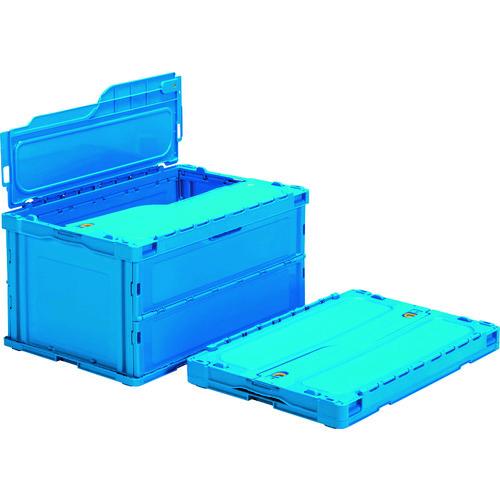 サンコー フタ一体型折りたたみコンテナー 560050 ペタンコCー75Bブルー SK-PO-C75...