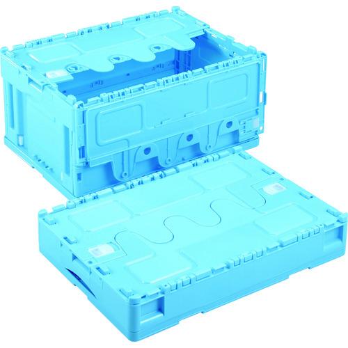 リス 抜き取り防止機能付き折りたたみコンテナ 627687 ブルー CFS32NR-B