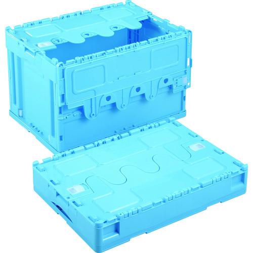 リス 抜き取り防止機能付き折りたたみコンテナ 627700 ブルー CFS42NR-B