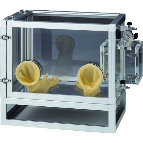 (送料別途)(直送品)サンプラ グローブボックス(アルミフレーム式)パスボックス付 ALGB-SUS...