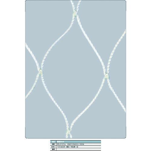 TRUSCO 安全ネット白3.2Φ 幅5m×10m 目合100 菱目有結節 TSNE-50100-W