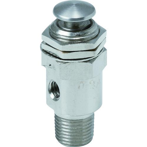 TRUSCO 3方向小型切替バルブ 3ポート M5 ボタンタイプ TSV-31B-M5