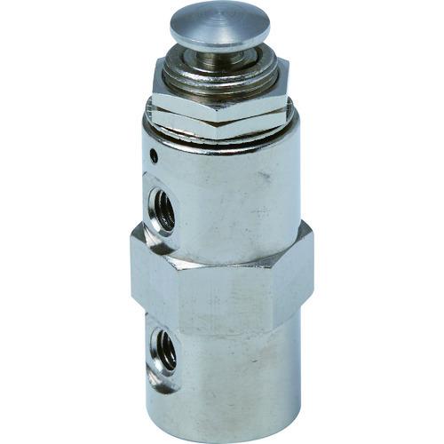 TRUSCO 4方向小型切替バルブ 4ポート M5 ボタンタイプ TSV-41B-M5