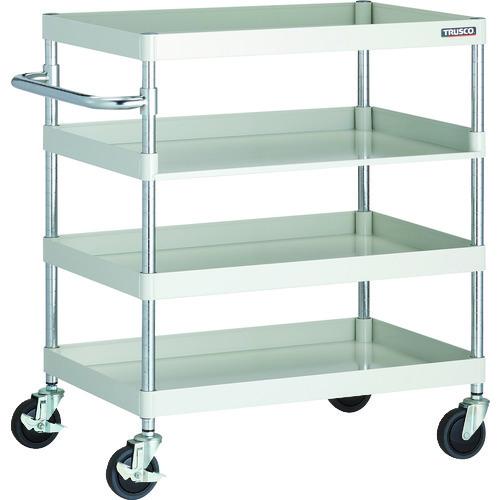 TRUSCO ツールワゴン フェニックスワゴン 省音 750X500XH880 3方棚板付 ホワイト...