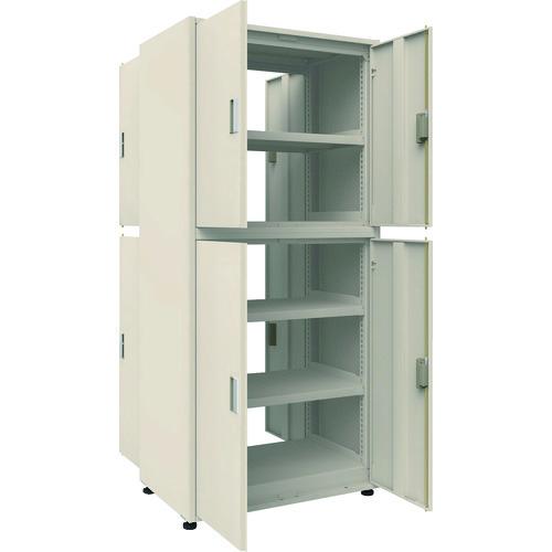 (個別送料2000円)(直送品)TRUSCO M3型ユニット中量棚 両面タイプ 4枚扉 側板付 H2...