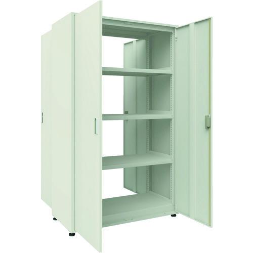 (個別送料2000円)(直送品)TRUSCO M3型ユニット中量棚 両面タイプ 両開き扉 側板付 H...