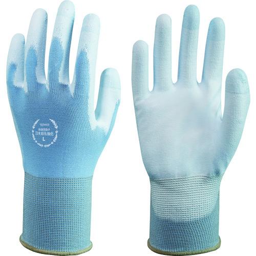 トワロン ウレタン背抜き手袋 快適背抜き3本指先強化3双組 L 858-L