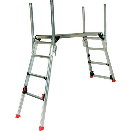 (送料別途)(直送品)TRUSCO 手掛り棒付足場台脚部伸縮タイプ 高さ0.87〜1.18m TDW...