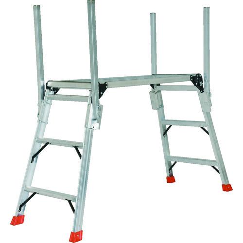 (送料別途)(直送品)TRUSCO 手掛り棒付足場台 1000X400XH850 TDWT910-T...