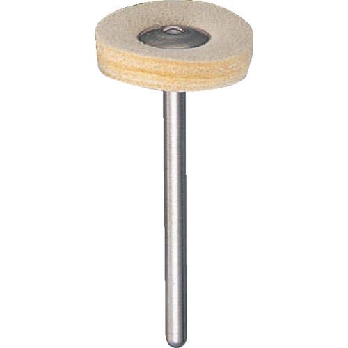 TRUSCO 平型ブラシ フランネル 布 外径Φ23X軸長40X軸Φ3 233H-9