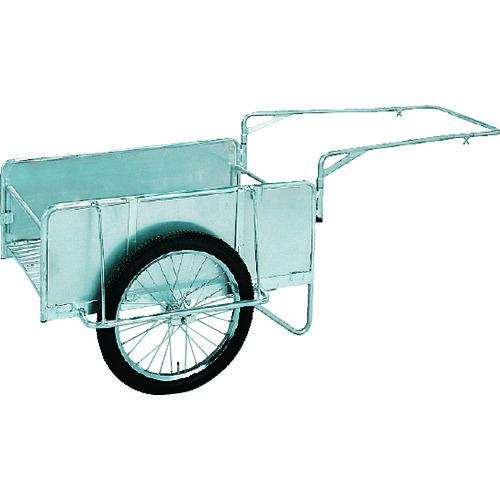(運賃見積り)(直送品)昭和 アルミ折畳みリヤカー 積載面(長さ×幅)1200×800 空気入タイヤ...