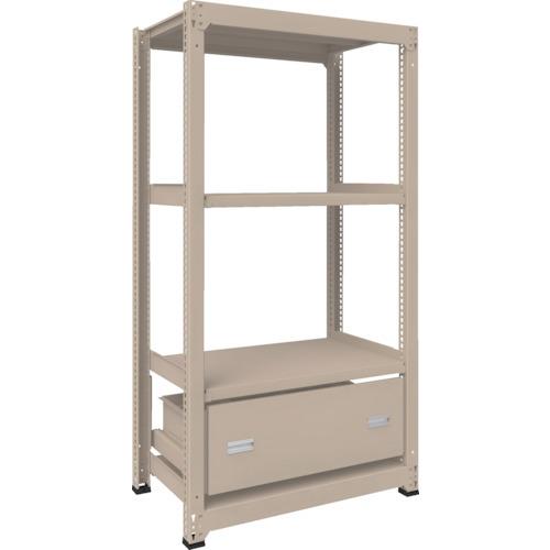 (送料別途)(直送品)TRUSCO M3型中量棚 W900XD595XH1800 深型引出1段付 M...