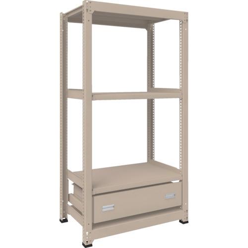 (送料別途)(直送品)TRUSCO M3型中量棚 W900XD595XH1800 浅型引出1段付 M...