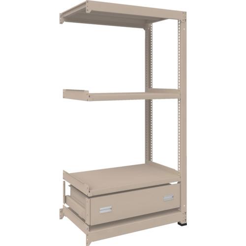 (送料別途)(直送品)TRUSCO M3型中量棚 W900XD595XH1800 浅型引出1段付 連...