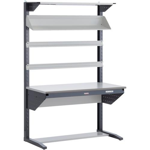 (送料別途)(直送品)TRUSCO ULRT型ライン作業台 片面W900 コンテナ受け2本・傾斜棚1...