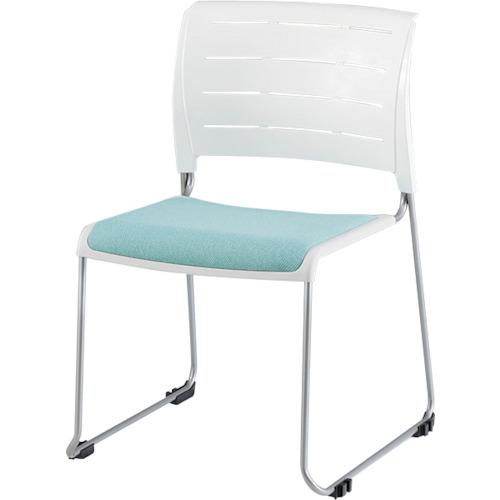 (送料別途)(直送品)ナイキ ループ脚会議用チェアー ミストブルー 脚色ホワイト E431F-S3-...