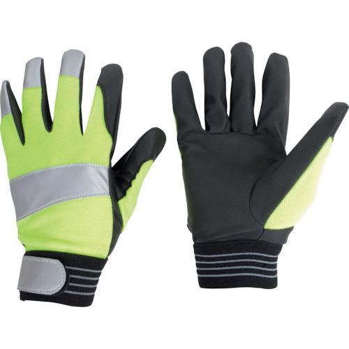 ミドリ安全 合成皮革手袋 反射材付き高視認タイプ PUウイングローブH LLサイズ 1双 PU-WI...