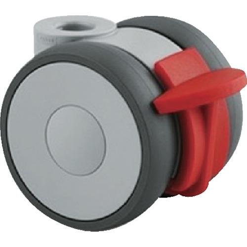 (送料別途)(直送品)テンテキャスター 高性能旋回双輪キャスター“LINEA”(ウレタン車輪)φ50...