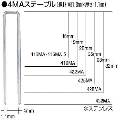 MAX MAステープル 肩幅4mm 長さ22mm 5000本入り 422MAN