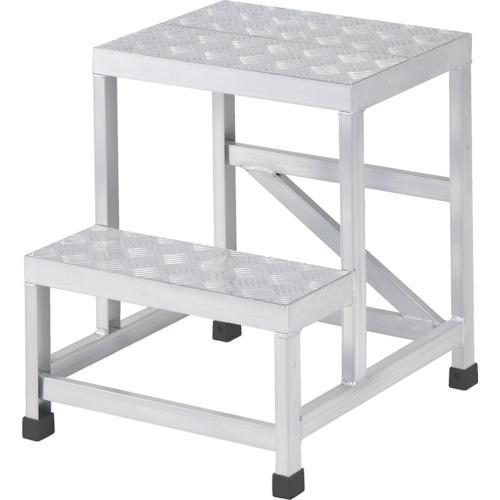 (送料別途)(直送品)TRUSCO アルミ製溶接一体構造型作業台 二段縞板タイプ(完成品) W500...