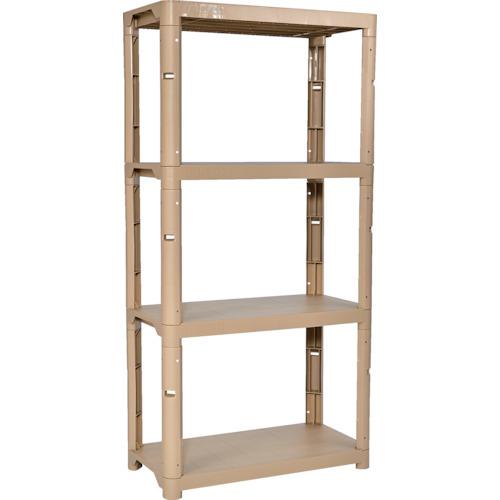 (送料別途)(直送品)TRUSCO プラ棚 高さ1800-4段タイプ コーナーキャップ4個付 ライト...