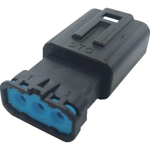 TRUSCO 防水コネクタ ソケットハウジング 3芯 中継用(10個入) 被覆外径φ1.7~2.3 ...