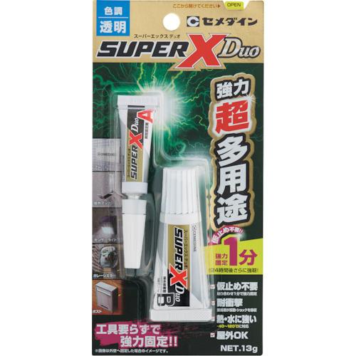 セメダイン 【工具要らずで強力固定】 スーパーXデュオ(Duo)(透明) P13gセット AX-23...
