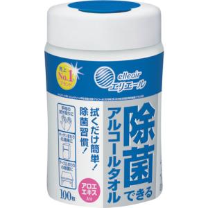 エリエール 除菌できるアルコールタオル 本体100枚 12本入り 833073