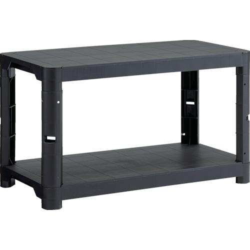 TRUSCO プラ棚 高さ515-2段タイプ コーナーキャップ4個付 つや消しブラック TPT-13...