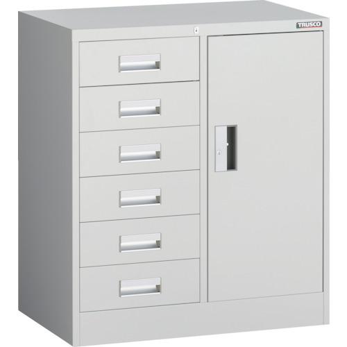 (送料別途)(直送品)TRUSCO VR型キャビネット コンビ 767X500XH880 6段 ホワ...