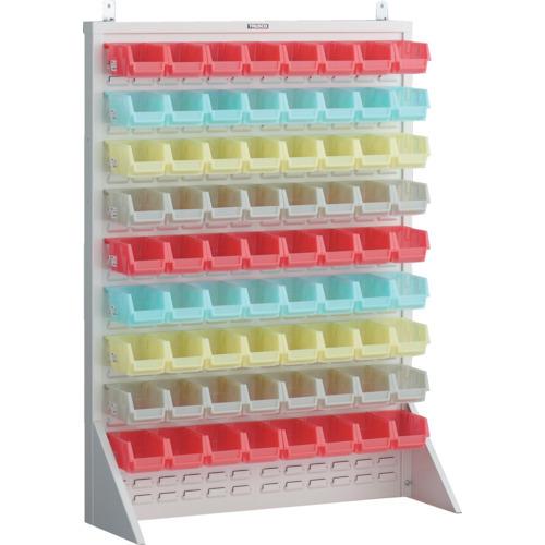 TRUSCO パネルコンテナラック 片面式・床置タイプ・コンテナ半透明仕様 910×320×H124...