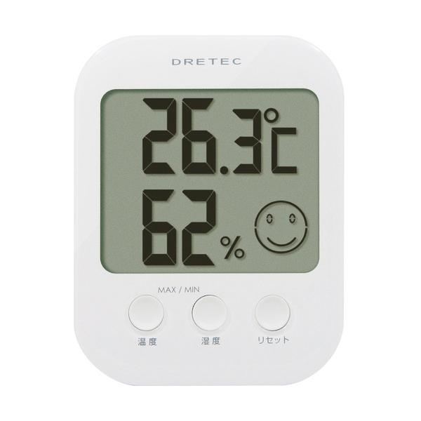 デジタル温湿度計 オプシス ホワイト dretec ドリテック O-230WT