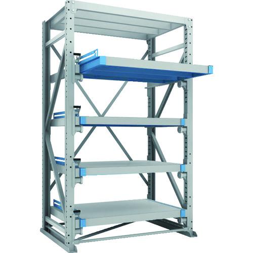 (運賃見積り)(直送品)TRUSCO スライダーラック スライド4段 スチール板付 単体 NSHP-...