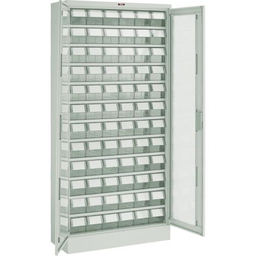 (送料別途)(直送品)TRUSCO パーツケース バンラックケース M型 両開き扉 透明引出小X72...