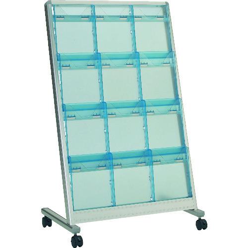 (送料別途)(直送品)TRUSCO パンフレットスタンド A4サイズ対応 傾斜3列4段 シルバー T...