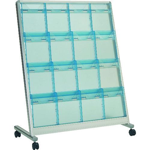 (送料別途)(直送品)TRUSCO パンフレットスタンド A4サイズ対応 傾斜4列4段 シルバー T...