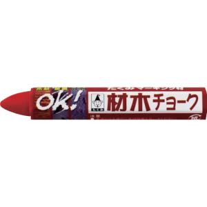 たくみ 材木チョーク 赤 24本 6213｜plus1tools