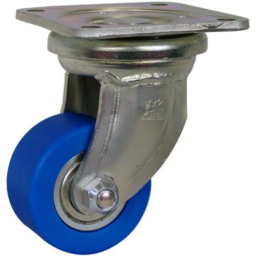 シシク 低床超重荷重用キャスター 自在 80径 モノマーキャスティングナイロン車輪 三価クロメート ...